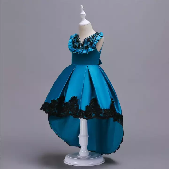 Thumbnail: -29%
￼Baby Girl Formal Bow Gowns sleeveless v-neck Fashion embroidery Party high
