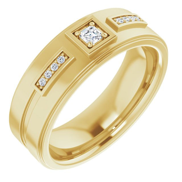 Miniatura: Men's Diamond Centered Band