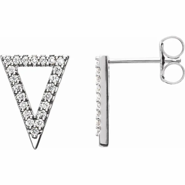 Thumbnail: Diamond Triangle Earrings