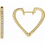 Thumbnail: Diamond Heart Hoop Earrings