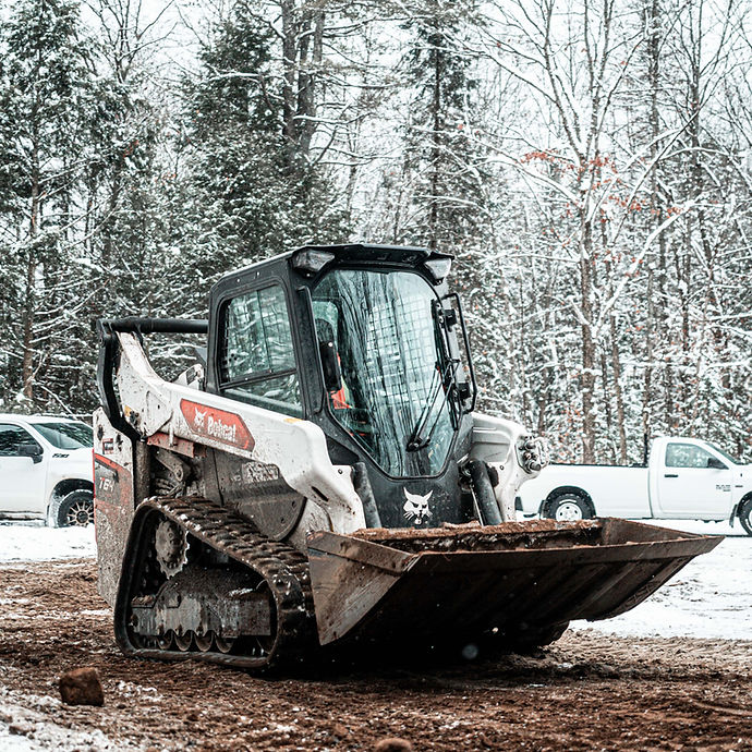 Thomas Contracting doing Site work at a local site in Haliburton