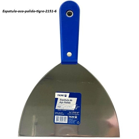 ESPATULA DE AÇO POLIDO 6" TIGRE
