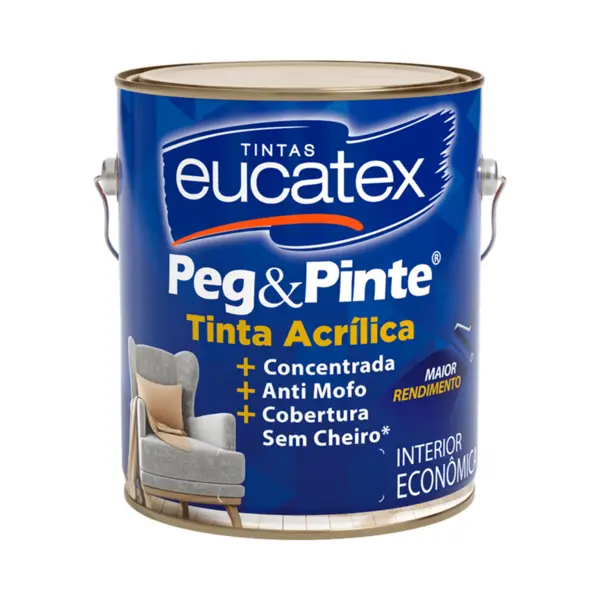 TINTA ACRILICA ECONOMICA PEG E PINTE BRANCO NEVE 3.600 LITROS