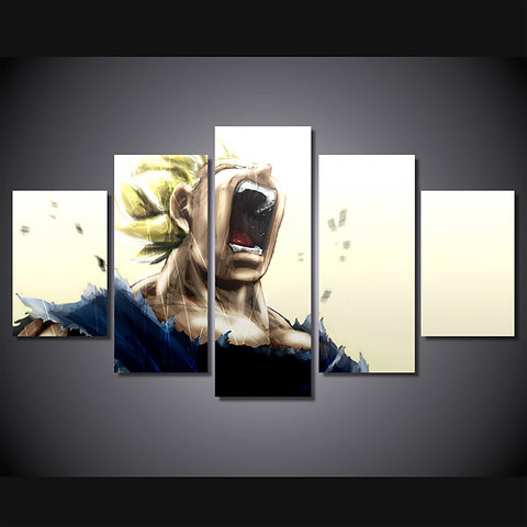 20 Vageta Dragon Ball Z 5 Piece Canvas Set Johnframesready