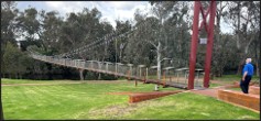 Pinjarra suspension bridge: a bouncy experience when being crossed