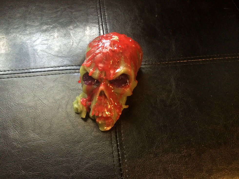 Thumbnail: Bleeding Brain Skull with Rose Candle