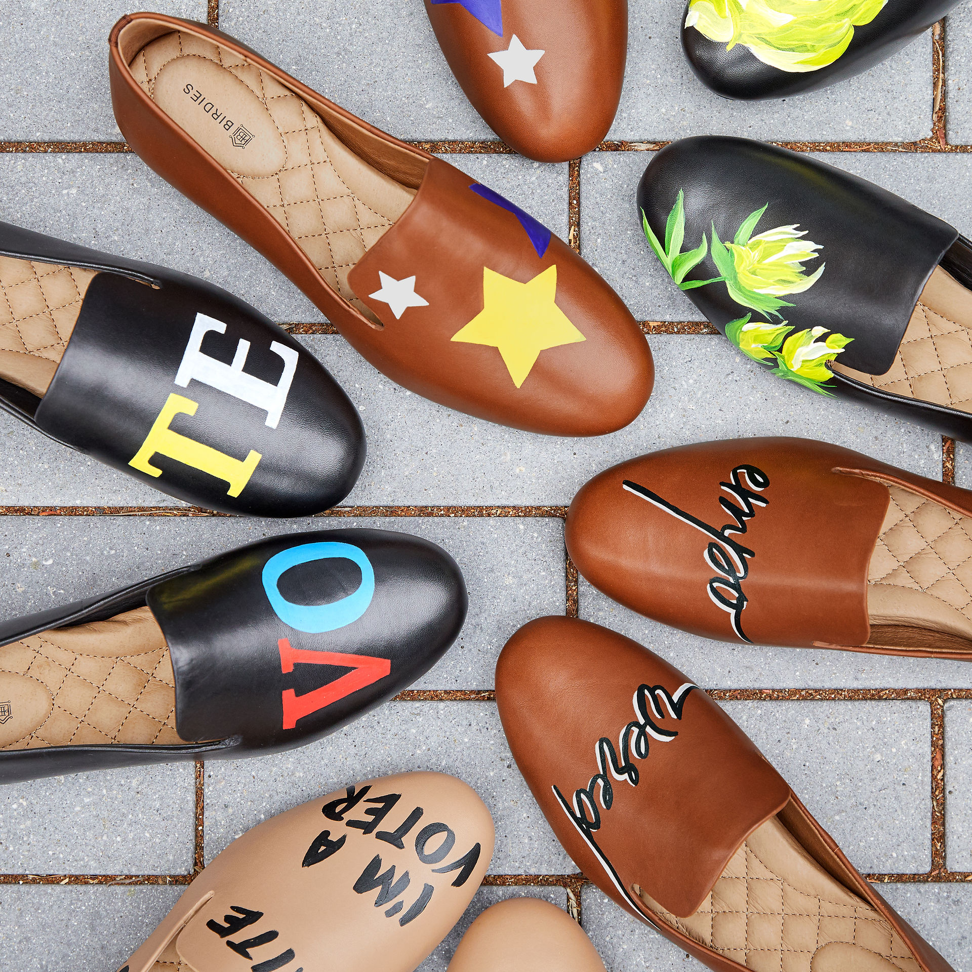 Bespoke Hand painted shoes by Lefty's Right Mind for Birdies