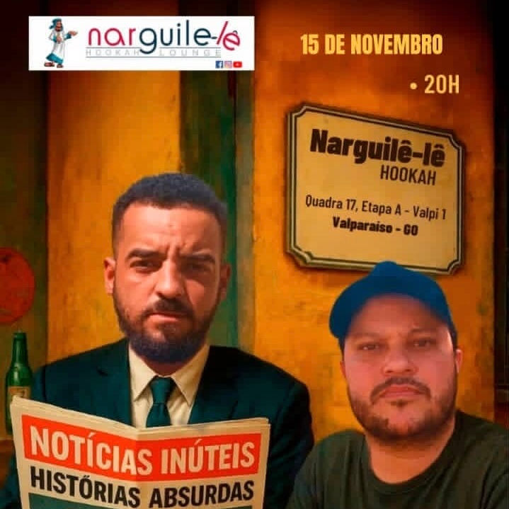 Narguile-lê promove noite de Stand-Up Comedy no dia 15 de novembro