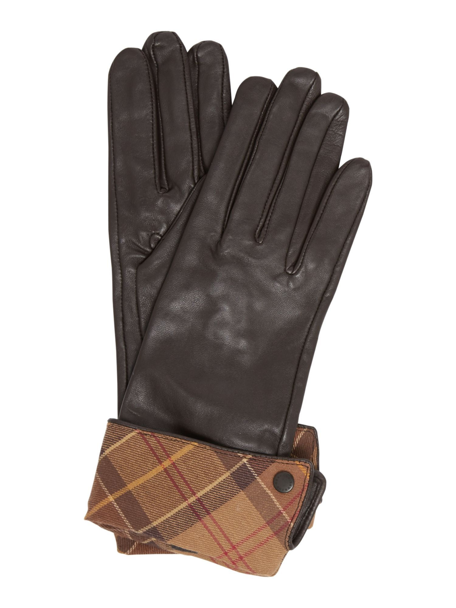 Barbour Lady Jane Leather Glove, Chocolate