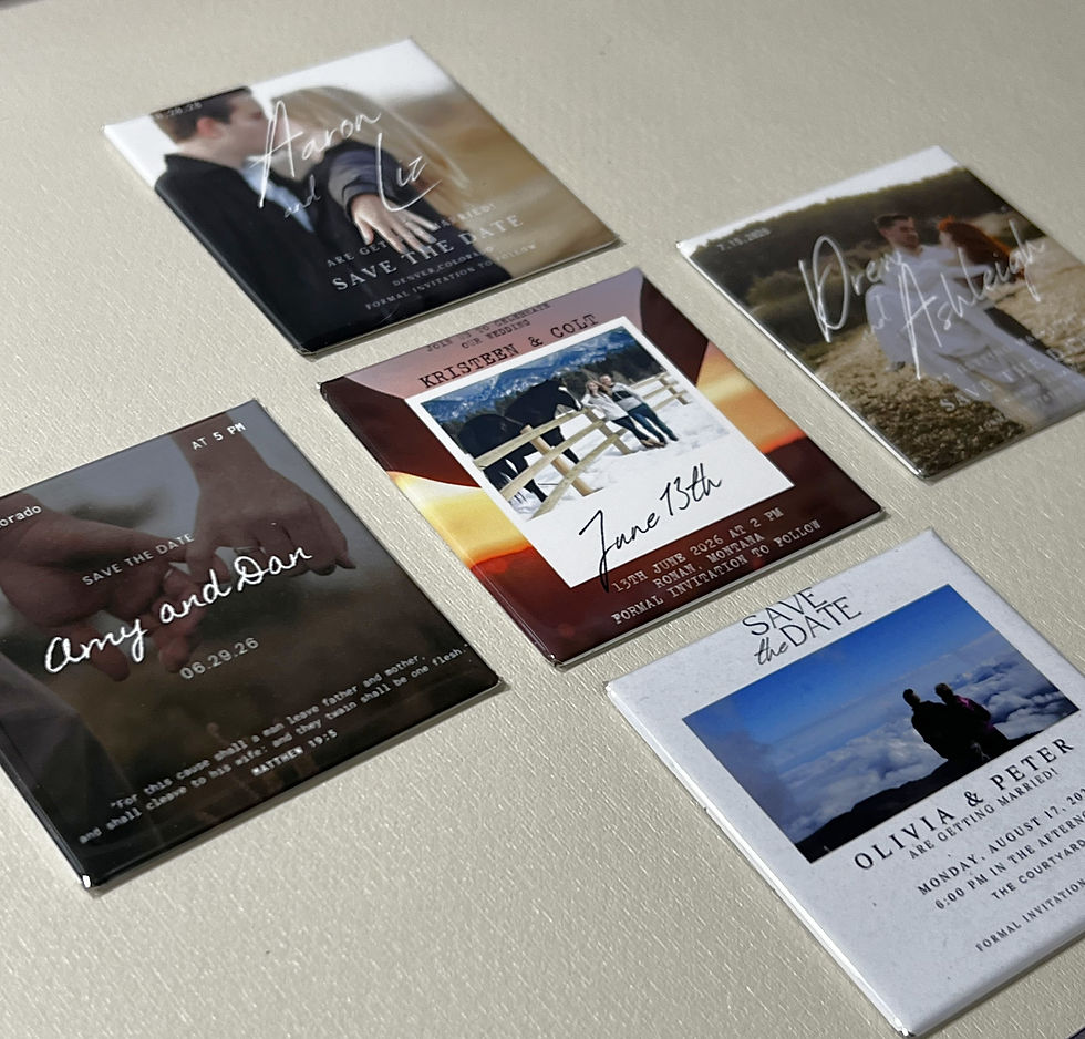 Thumbnail: Save The Date Photo Magnets 2.5" x 2.5"