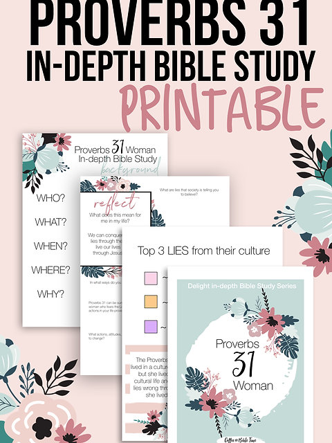 Proverbs 31 Lady Inside-Element Bible Analyze Expert Printable graphic about Printable Bible Study Guide referred to as Proverbs 31 Girl Inside-Element Bible Research Expert Printable