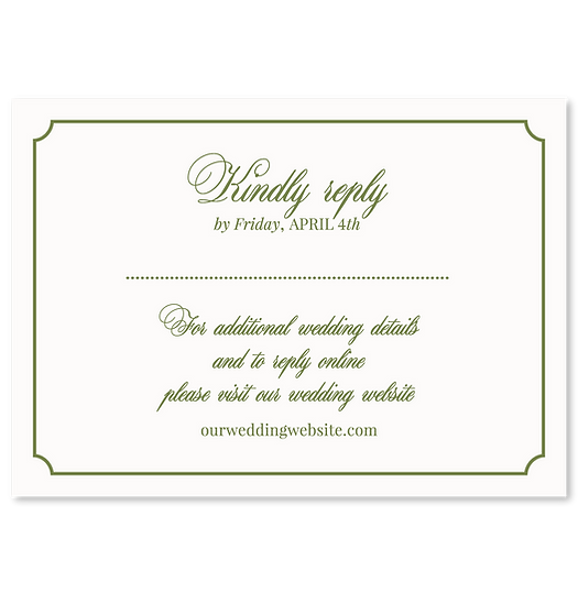 the peony suite website reply card