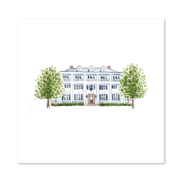 Bespoke watercolor Montage Inn for custom stationery suites by Lolli.p Palmetto Bluff Lowcountry.