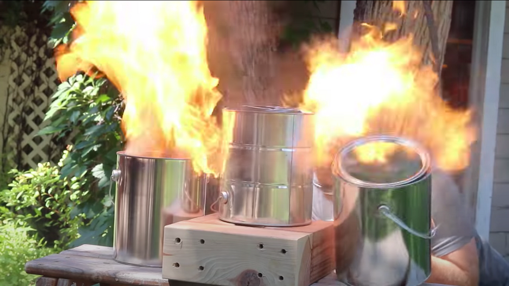 Exploding Paint Can Dust Explosion Demonstration