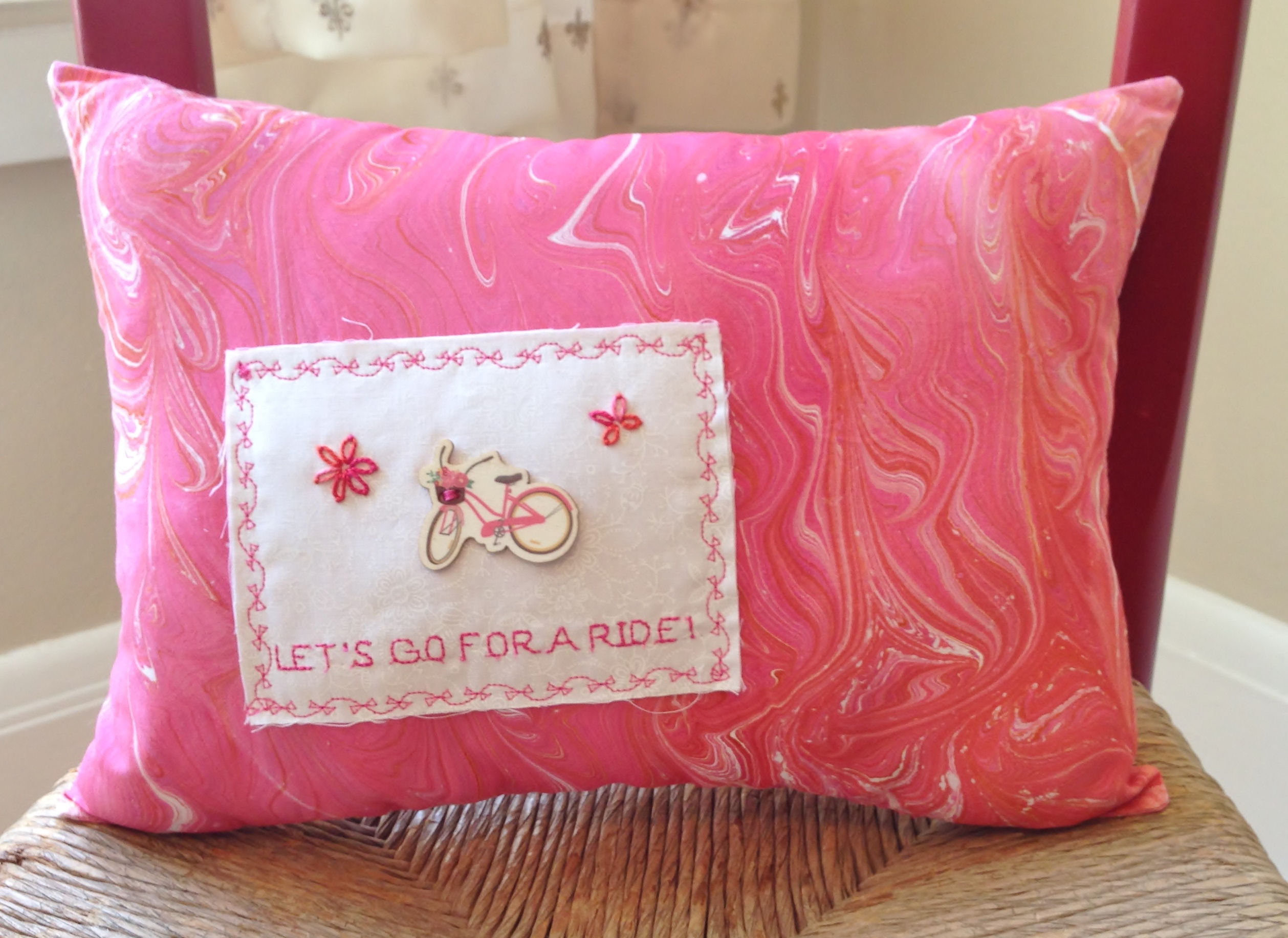 Let's Go for a Ride Pillow Item #1403