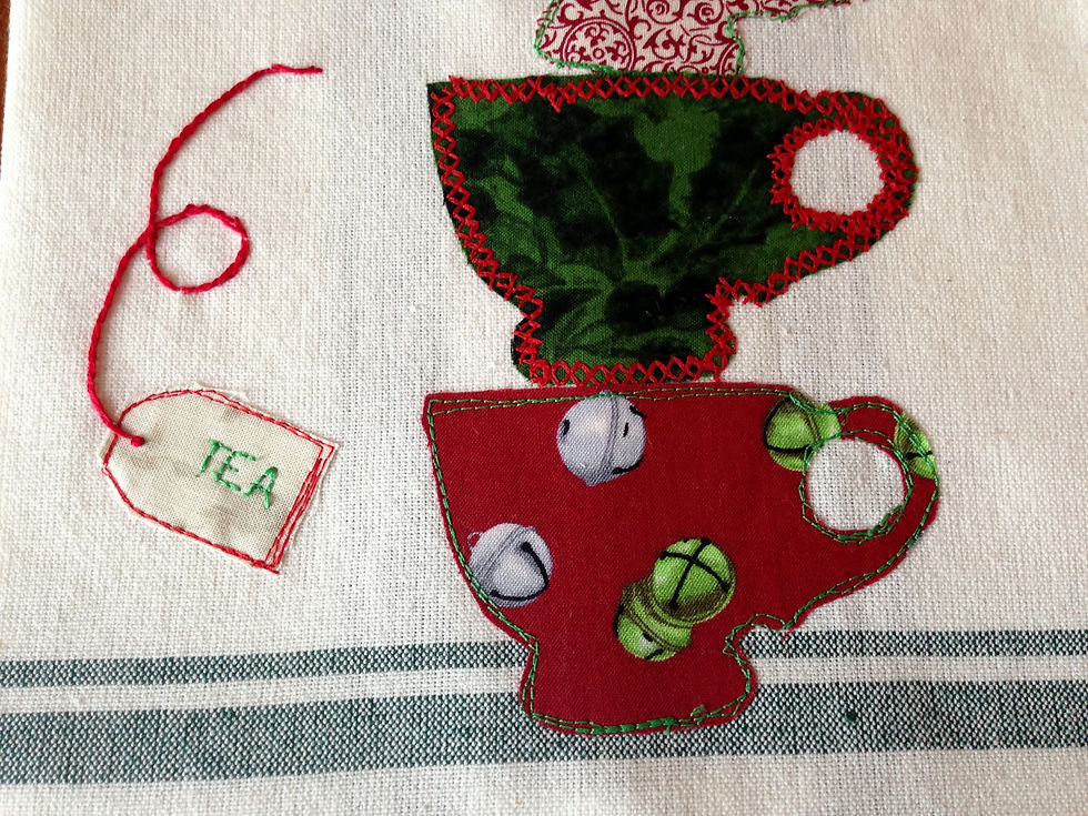 Thumbnail: Stacked Tea Cups Tea Towels Item #1409