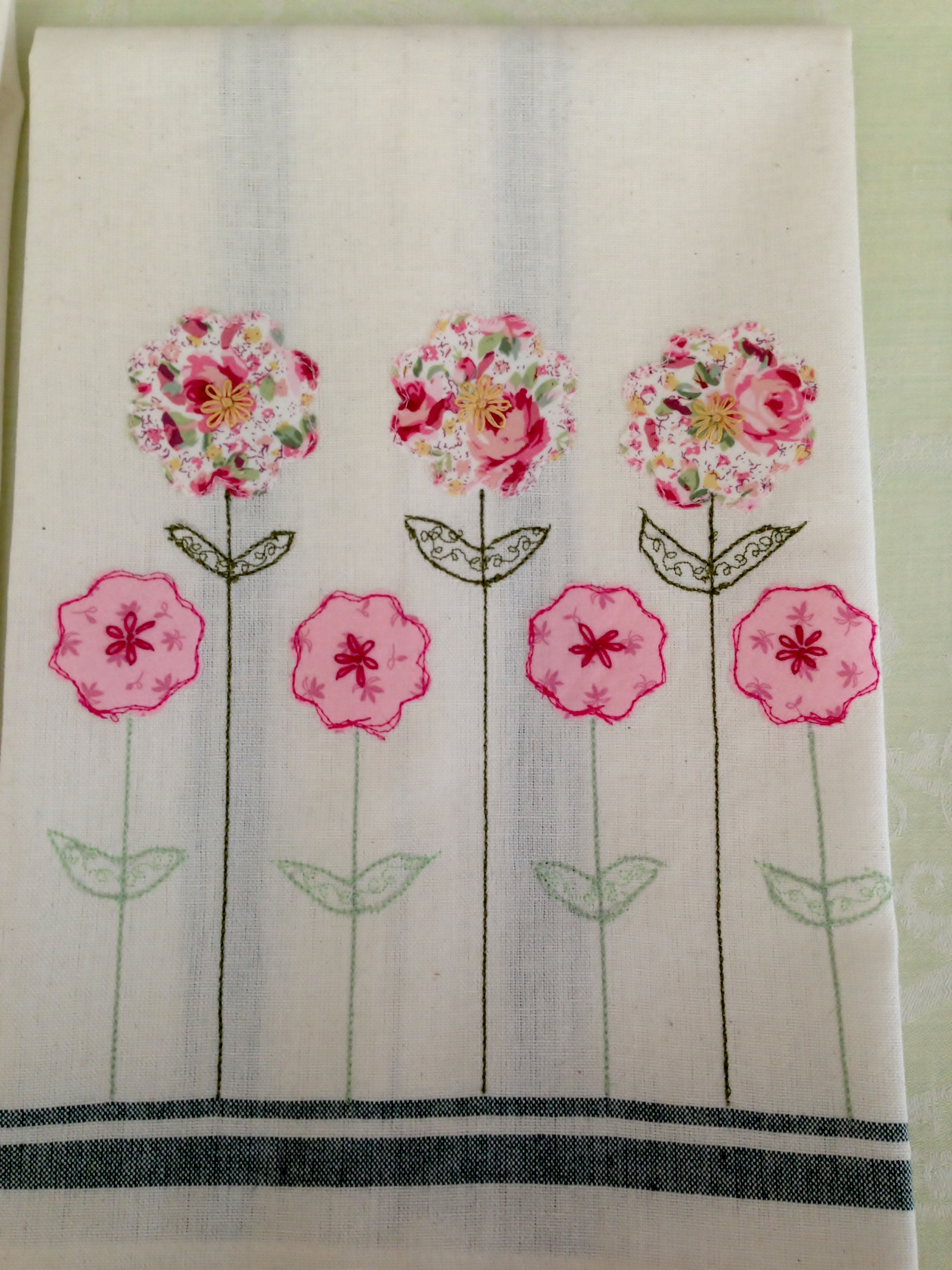 Pink Posey Tea Towel  Item #1422
