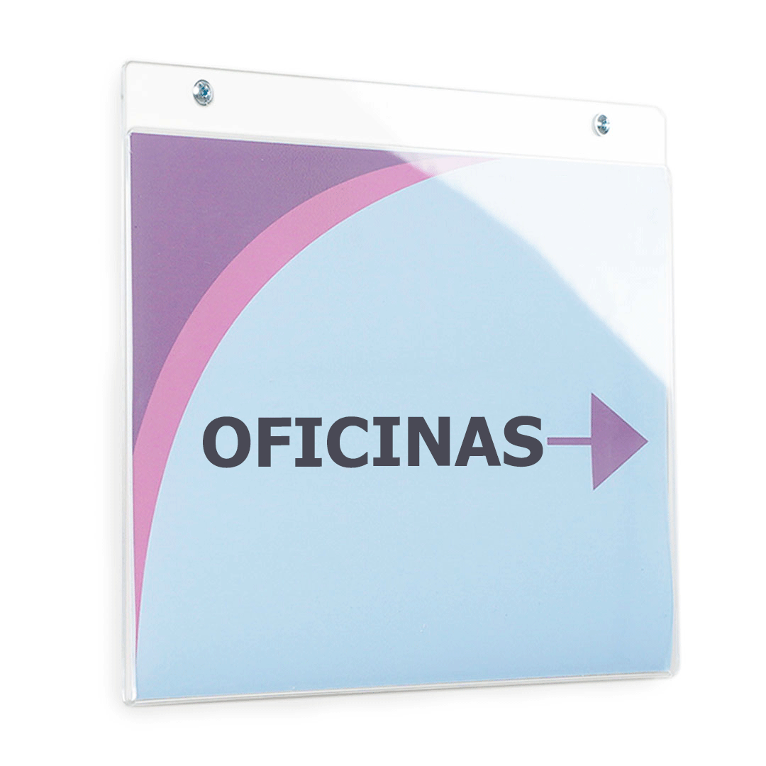 Expositor para cartel de pared en metacrilato