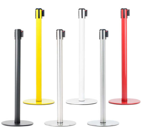 Colonnina segnapercorso tendilinea con base piatta