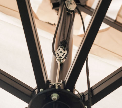 Struttura in alluminio mezzo ombrellone