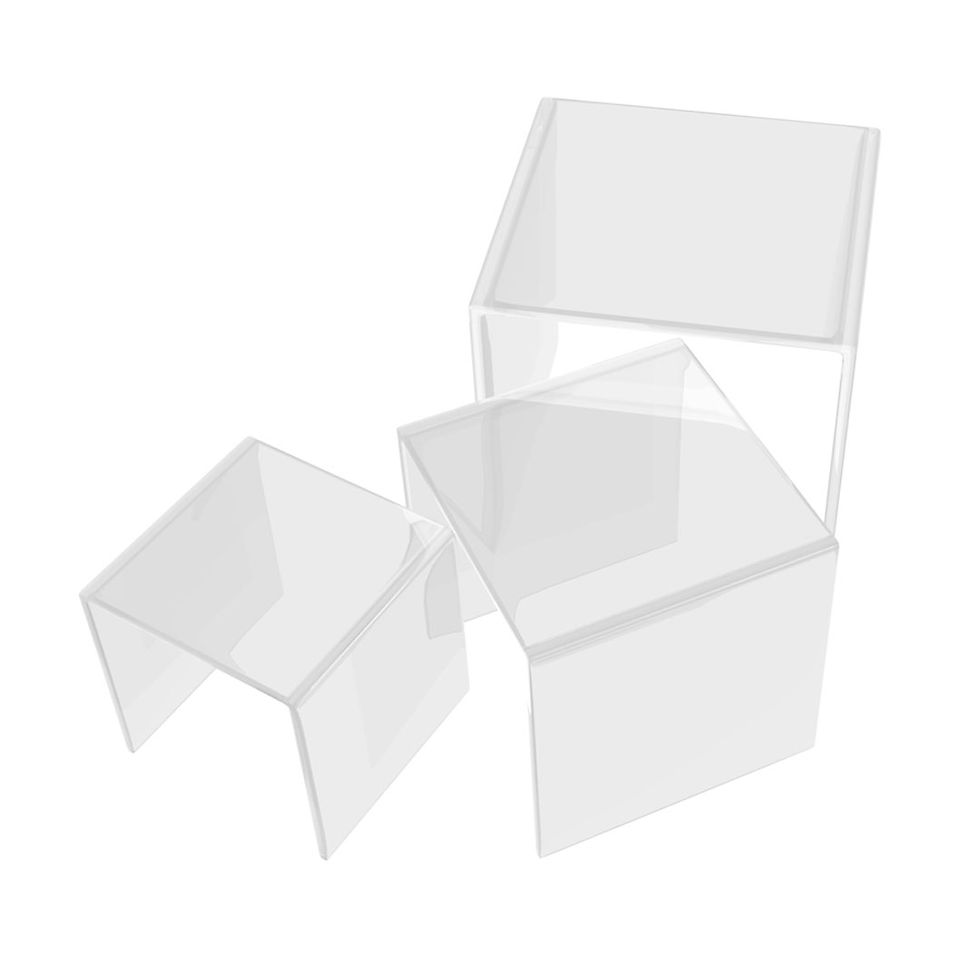 Conjunto de 3 expositores de metacrilato
