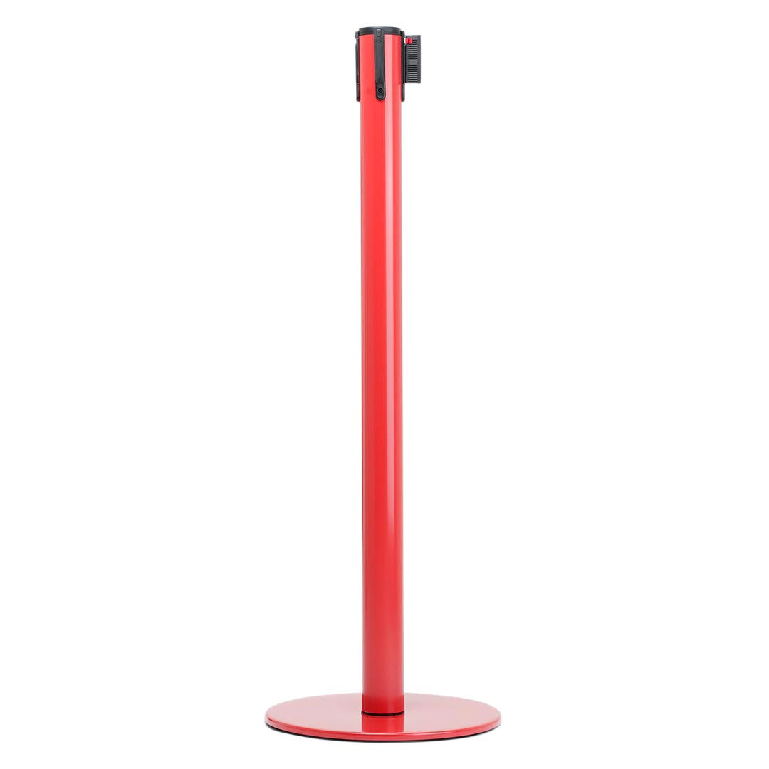 Poste separador rojo con base plana