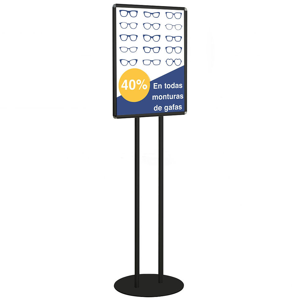 Soporte para carteles de pie negro