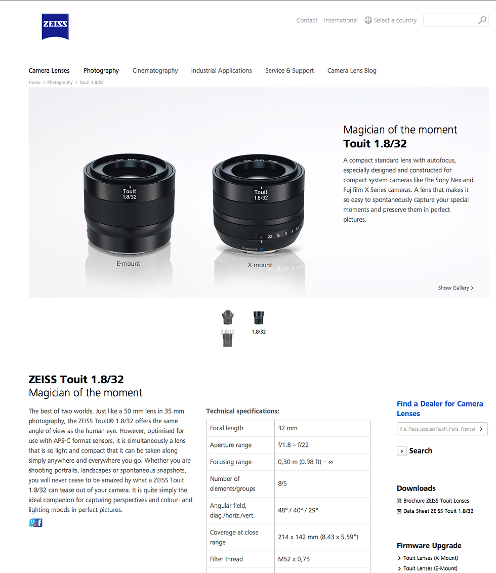 Thumbnail: ZEISS Camera Lenses