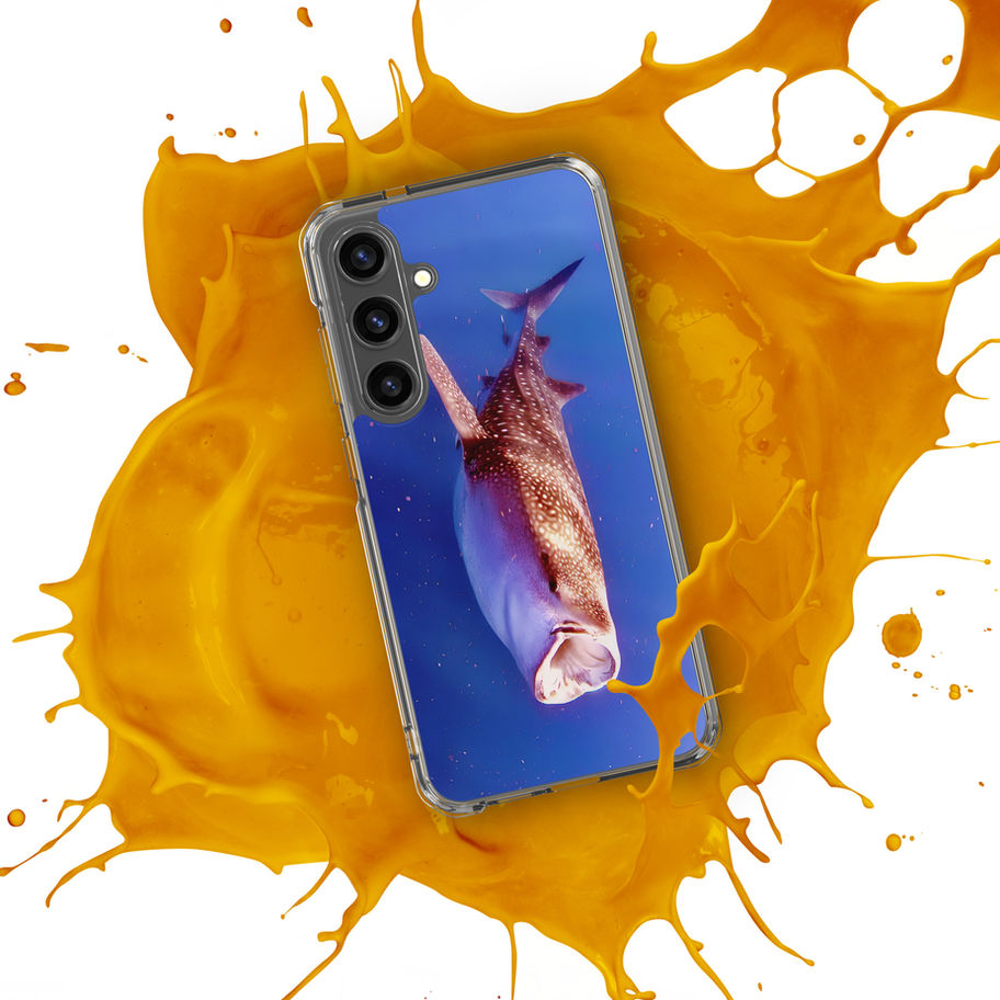 clear samsung case with whale shark design