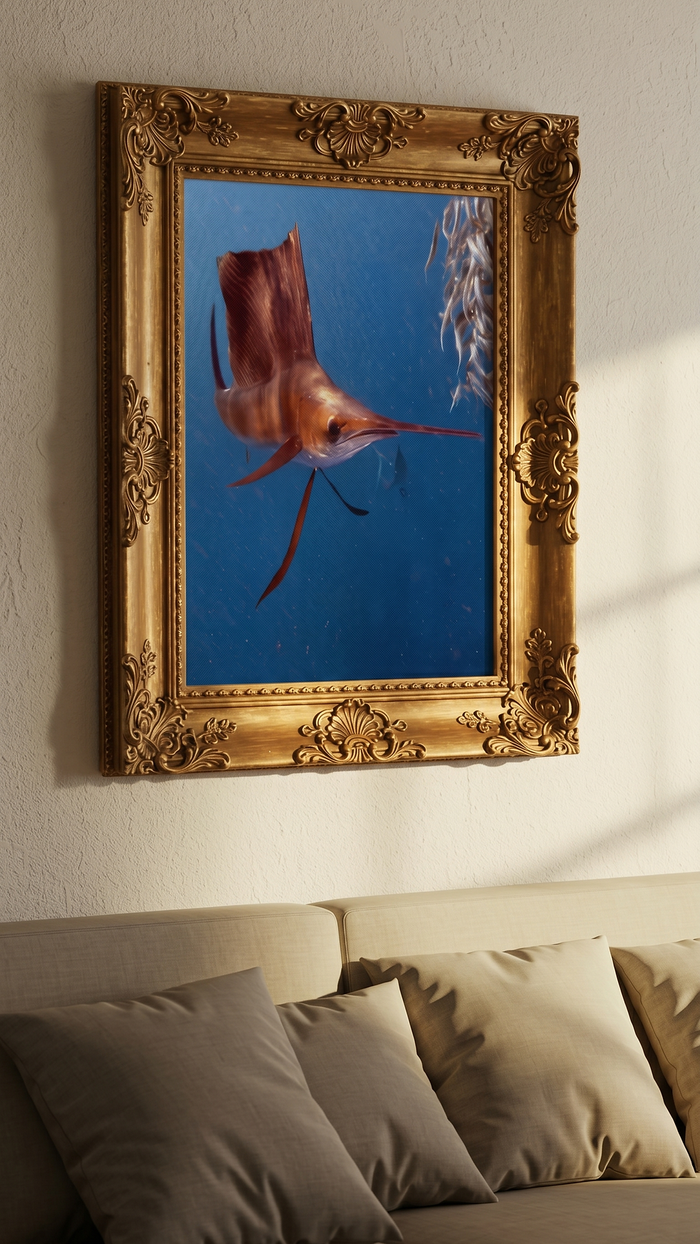 swordfish on the hunt