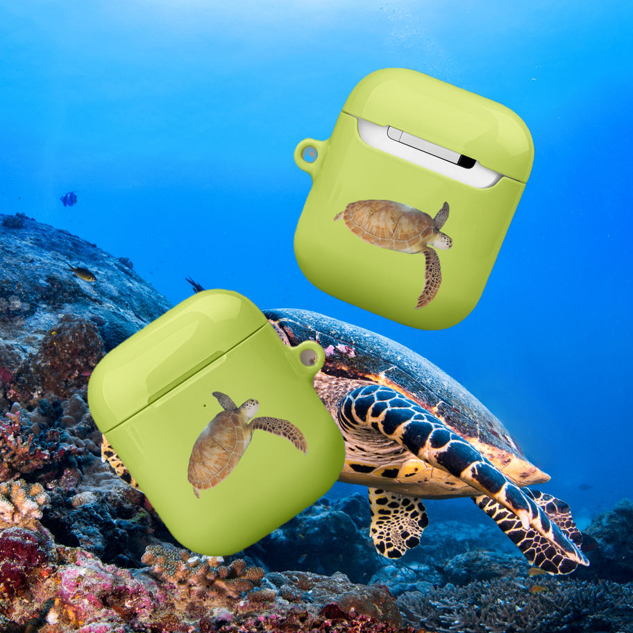 apple airpods case with turtle design