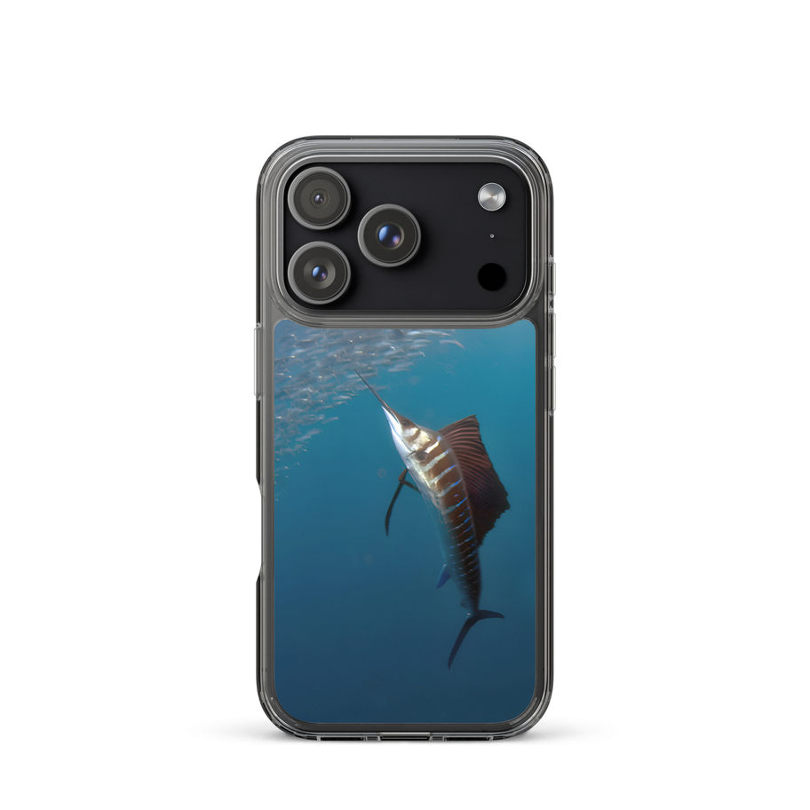 iphone case with sword fish design