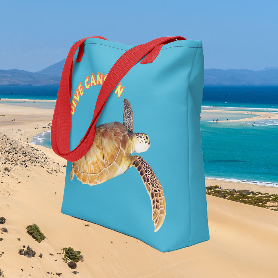 dive cancun turtle design beach bag