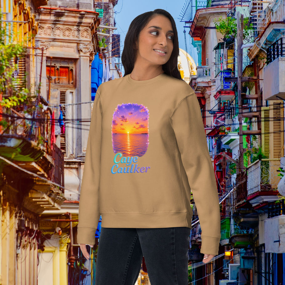 caye caulker sunset sweat shirt