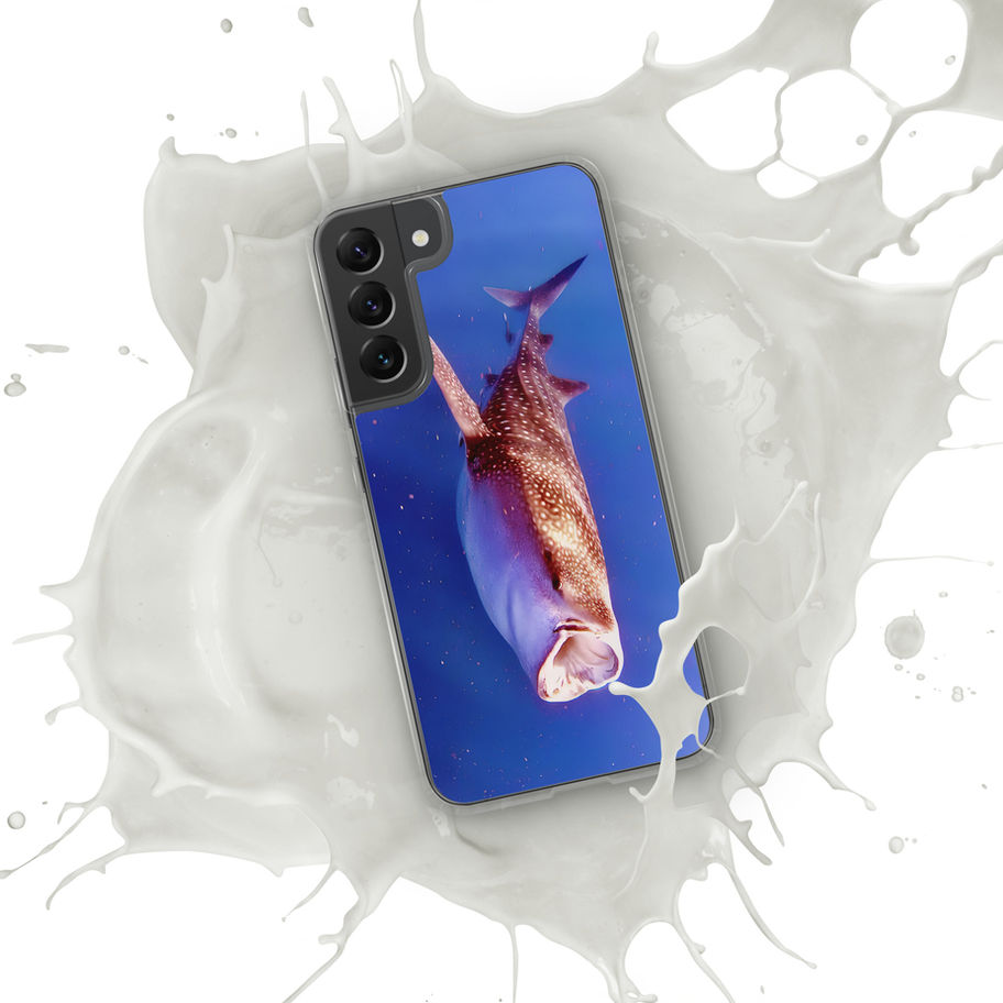 clear samsung case with whale shark design