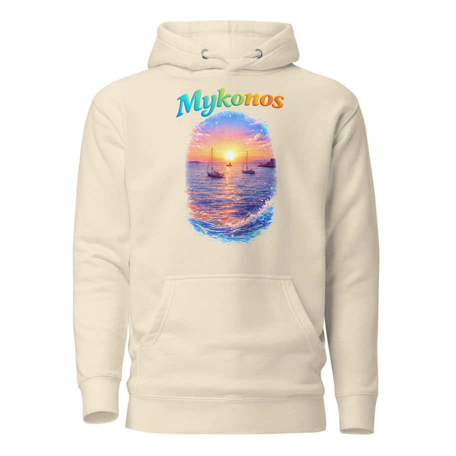 mykonos sunset hoodie