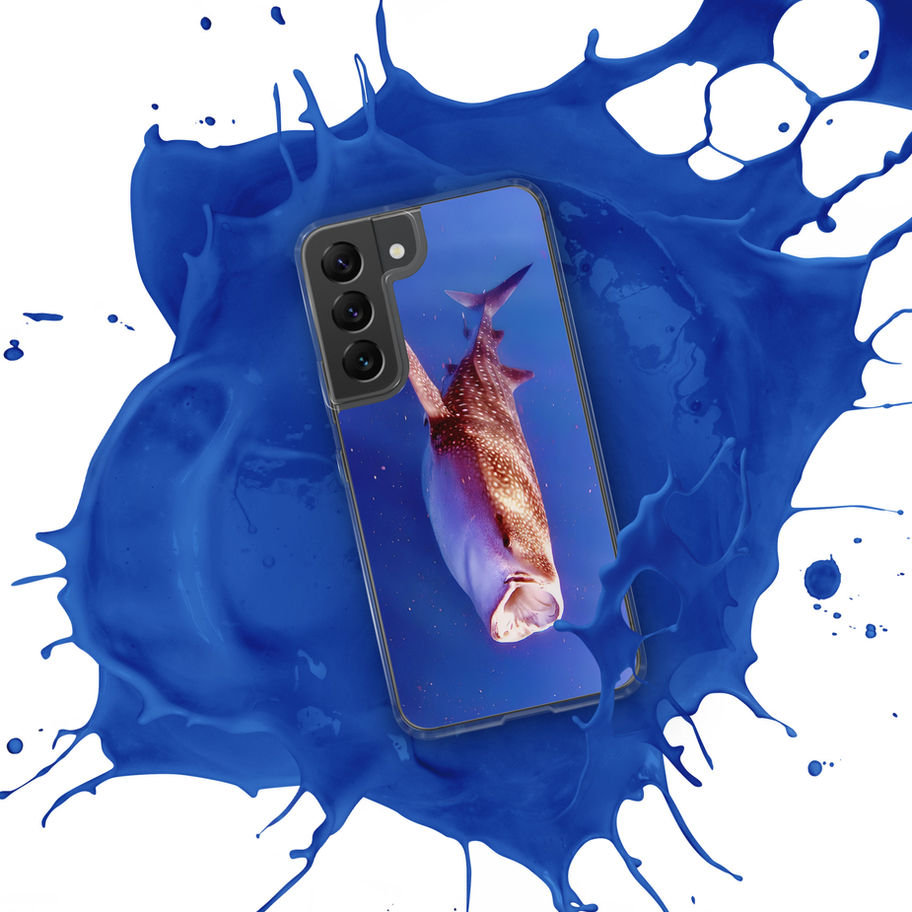clear samsung case with whale shark design