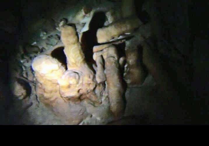 Stalagmites in Chac Mool