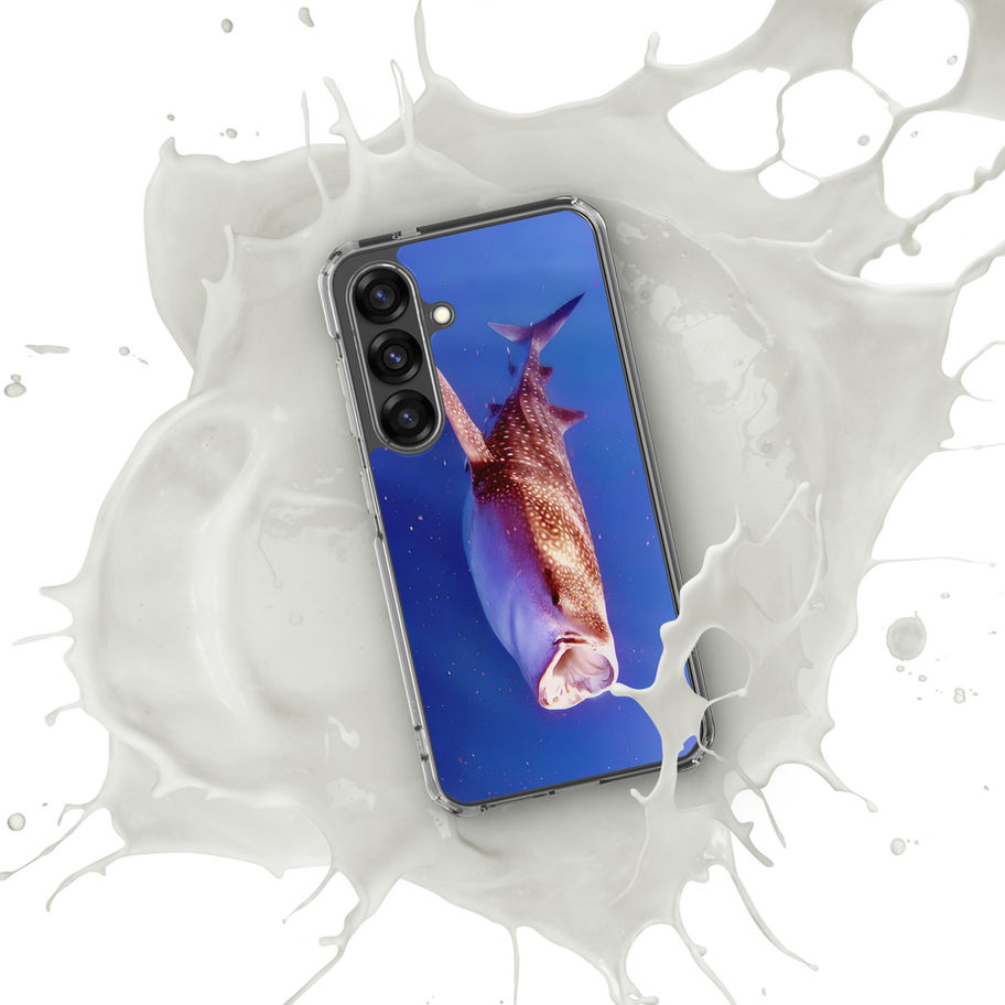 clear samsung case with whale shark design