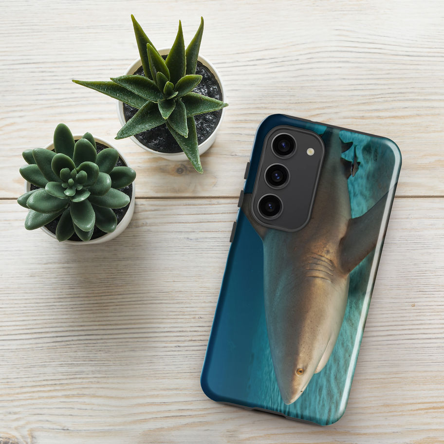 tough samsung case with shark design