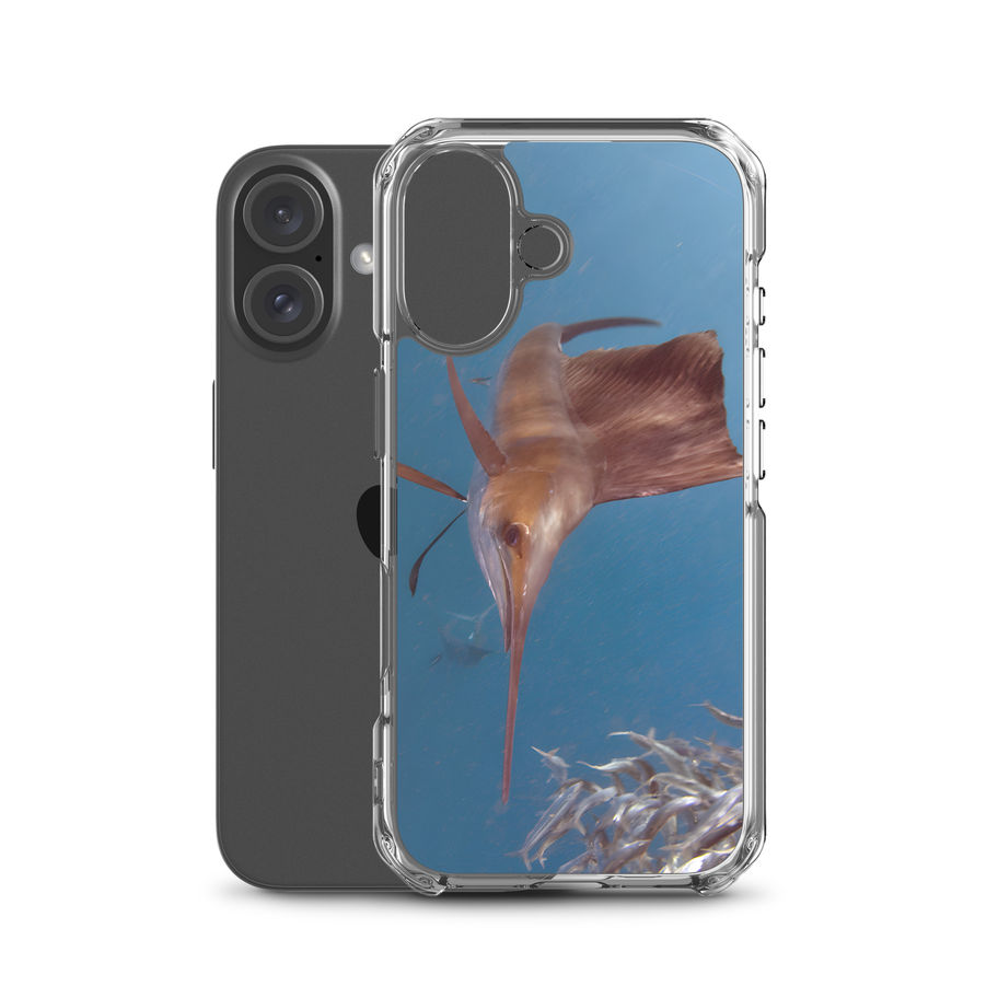 iphone phone case with sword fish design