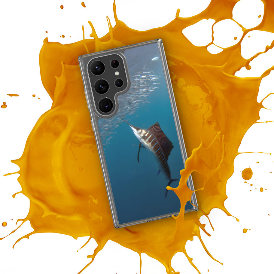 samsung phone case with sword fish design