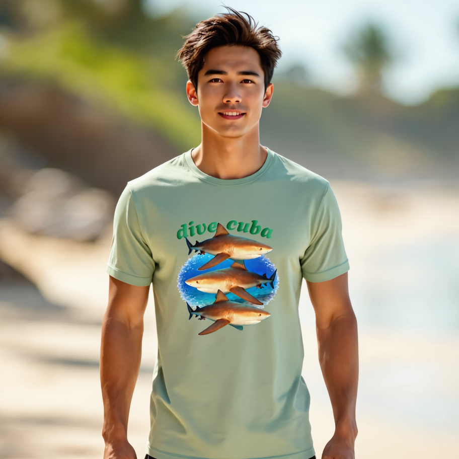 dive cuba shark design t-shirt