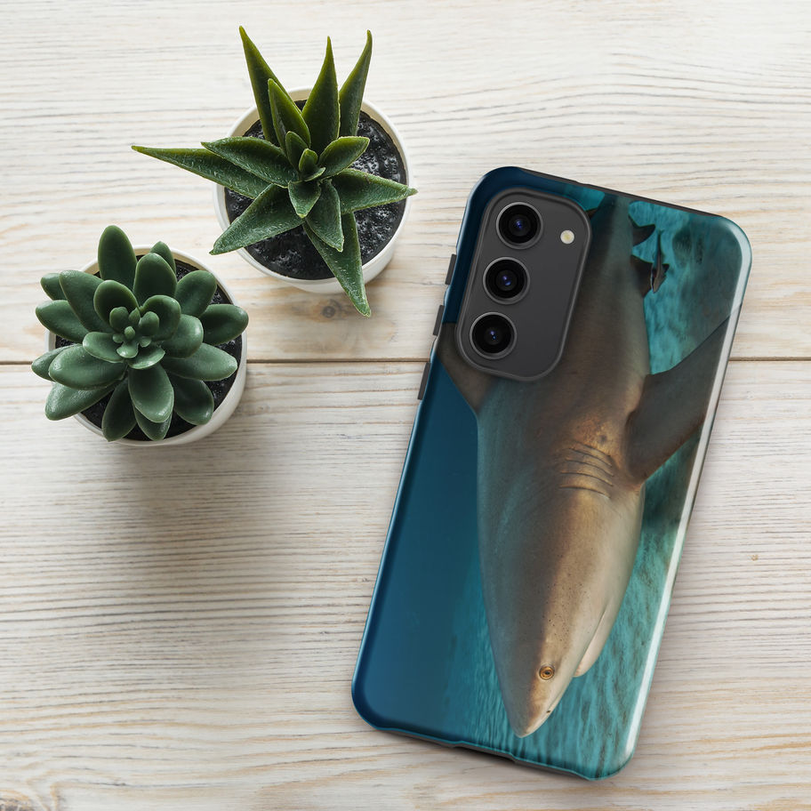 tough samsung case with shark design