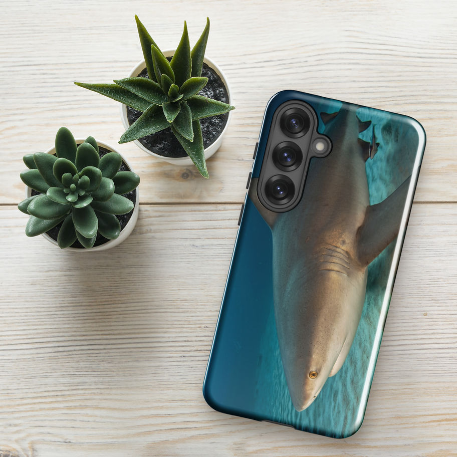 tough samsung case with shark design