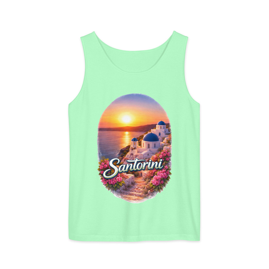 santorini sunset tank top