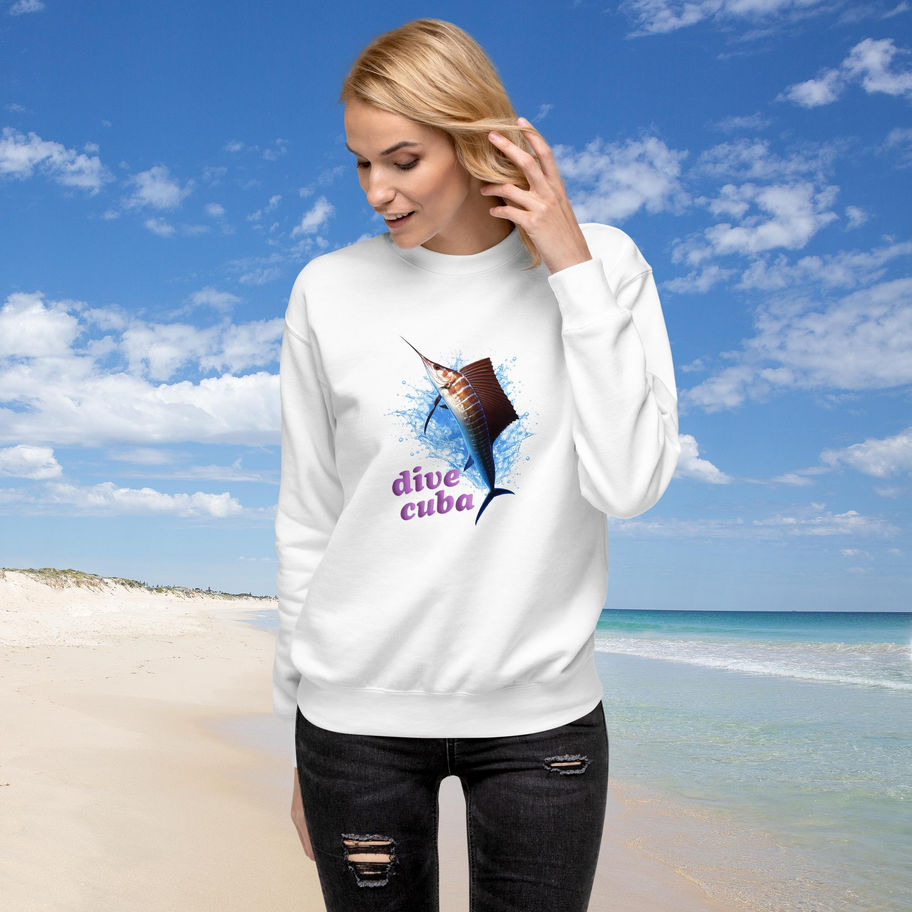 dive cuba sweatshirt design with whale shark
