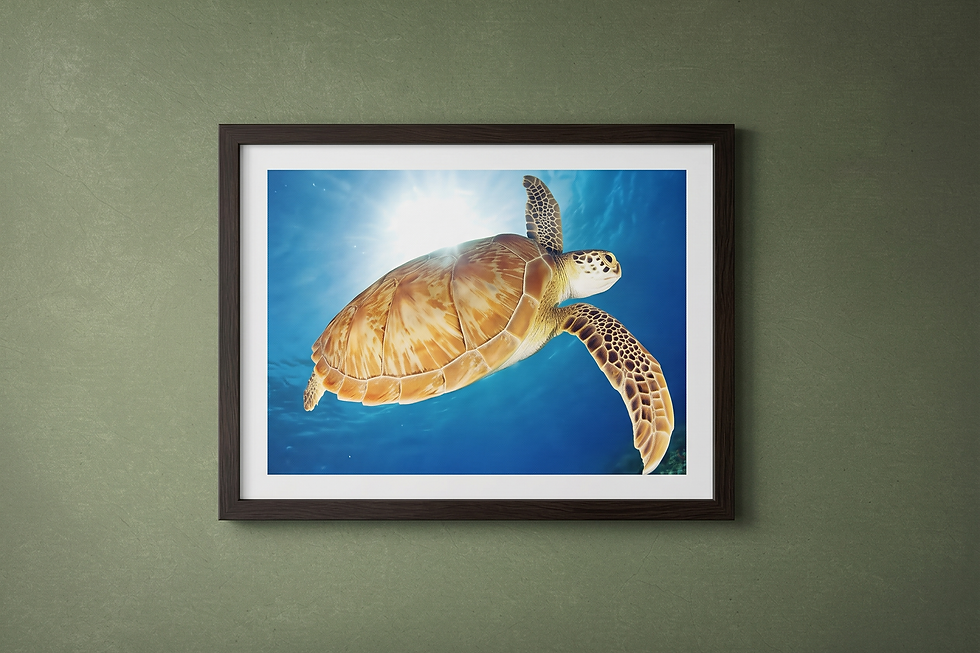 hawksbill Turtle Canvas Wall Art