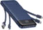 This black portable charger with built in charging cords is great for travel and outdoor adventures.