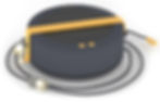 This is a set of string lights encased in a black cylinder. It's perfect to light up your campsite or late night picnic.
